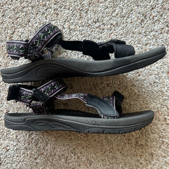 Earth Sandals - Velcro Strap - Women’s Size 11 - Black & Purple - Outdoor Shoes - Picture 3 of 8